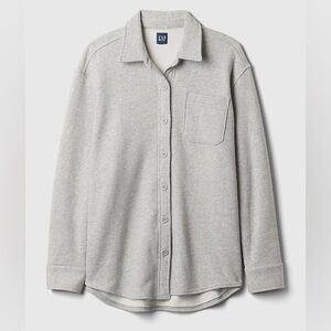 GAP Vintage Soft Oversized Shirt Jacket - Light Grey